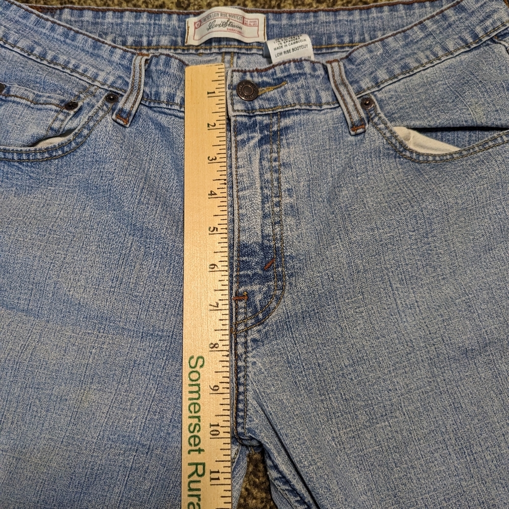 Levi’s Strauss Signature Jeans Women’s Sz 14 M Misses Low Rise Bootcut Stretch - Picture 7 of 11